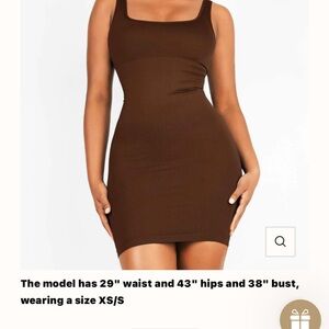 Women's Brown Sleeveless Dress